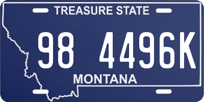 MT license plate 984496K