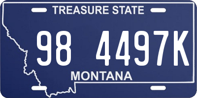 MT license plate 984497K