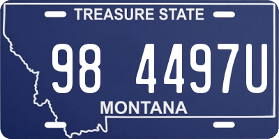 MT license plate 984497U