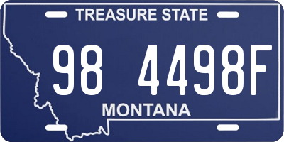 MT license plate 984498F