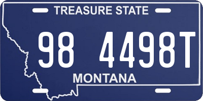 MT license plate 984498T