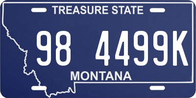 MT license plate 984499K