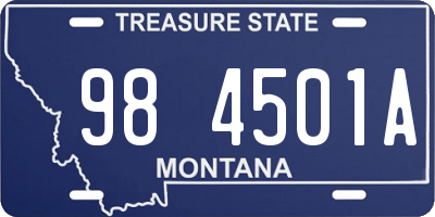 MT license plate 984501A