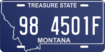 MT license plate 984501F