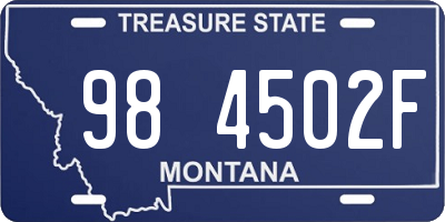 MT license plate 984502F