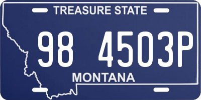 MT license plate 984503P