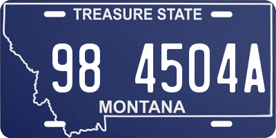 MT license plate 984504A