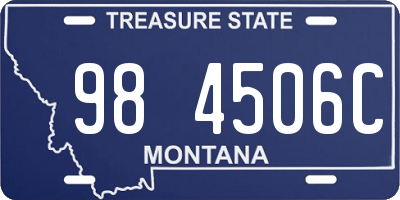 MT license plate 984506C