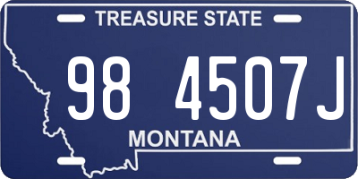 MT license plate 984507J