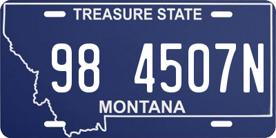 MT license plate 984507N