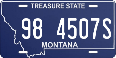 MT license plate 984507S