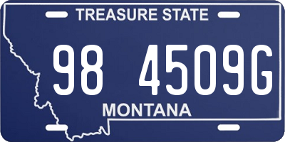 MT license plate 984509G