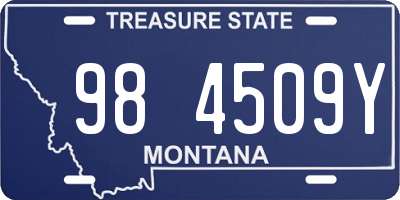 MT license plate 984509Y