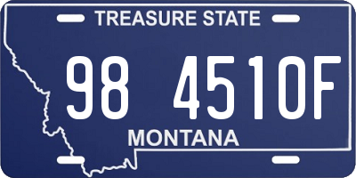 MT license plate 984510F