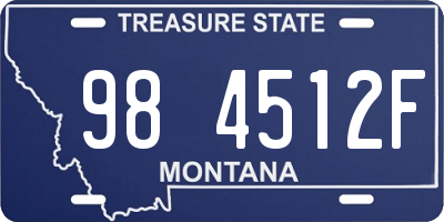 MT license plate 984512F