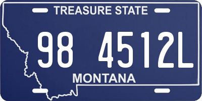 MT license plate 984512L