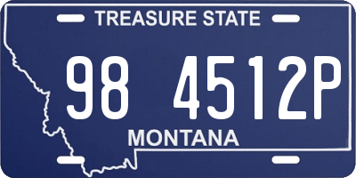 MT license plate 984512P