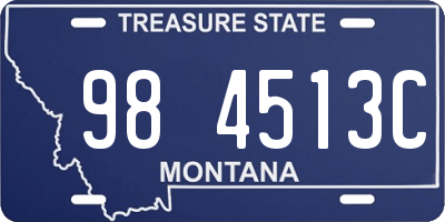 MT license plate 984513C