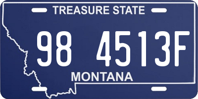 MT license plate 984513F