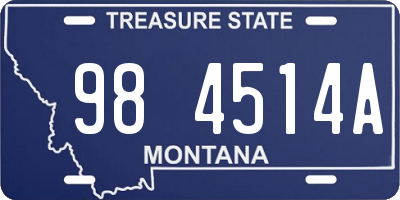 MT license plate 984514A