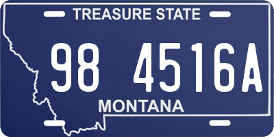 MT license plate 984516A