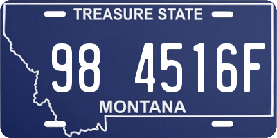 MT license plate 984516F