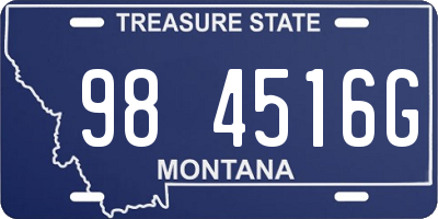 MT license plate 984516G