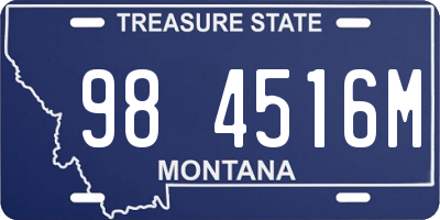 MT license plate 984516M