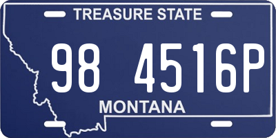 MT license plate 984516P