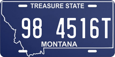 MT license plate 984516T