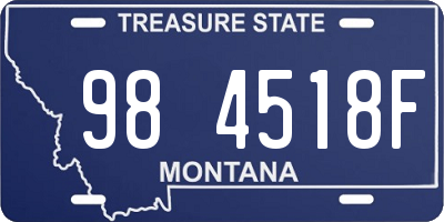 MT license plate 984518F