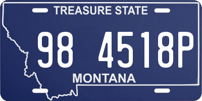 MT license plate 984518P