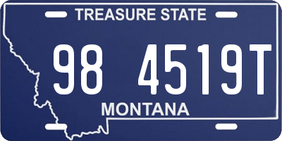 MT license plate 984519T