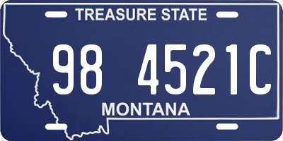 MT license plate 984521C