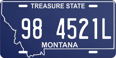 MT license plate 984521L