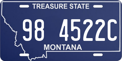 MT license plate 984522C