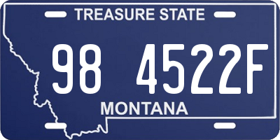 MT license plate 984522F