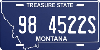 MT license plate 984522S