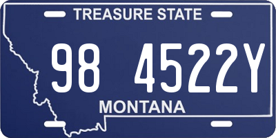 MT license plate 984522Y