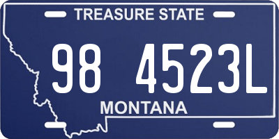 MT license plate 984523L