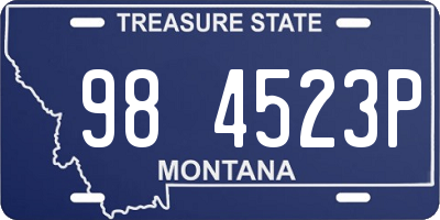 MT license plate 984523P