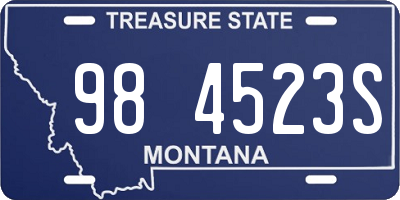 MT license plate 984523S