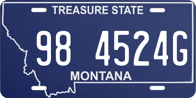 MT license plate 984524G