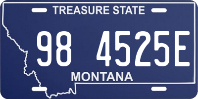 MT license plate 984525E