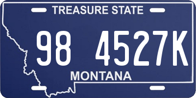 MT license plate 984527K