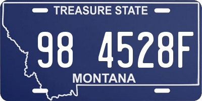 MT license plate 984528F