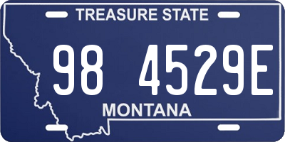 MT license plate 984529E