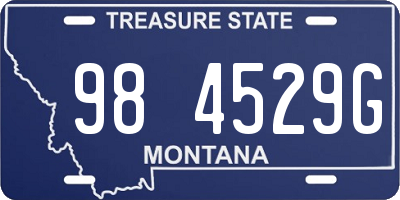 MT license plate 984529G