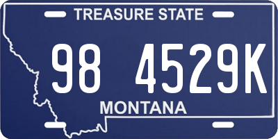 MT license plate 984529K