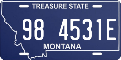 MT license plate 984531E